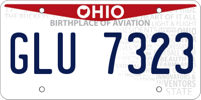 OH license plate GLU7323