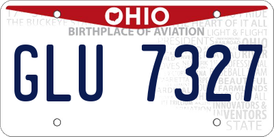 OH license plate GLU7327