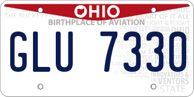 OH license plate GLU7330