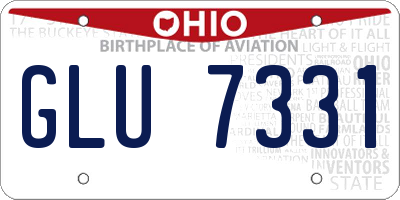 OH license plate GLU7331