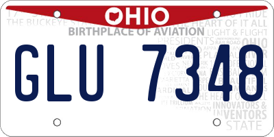 OH license plate GLU7348