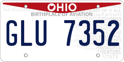 OH license plate GLU7352