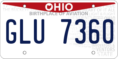 OH license plate GLU7360