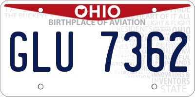 OH license plate GLU7362