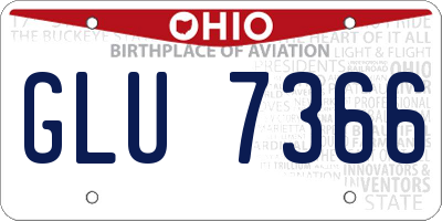 OH license plate GLU7366