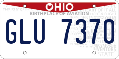 OH license plate GLU7370