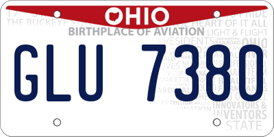 OH license plate GLU7380