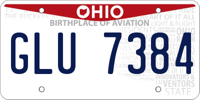 OH license plate GLU7384