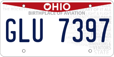 OH license plate GLU7397