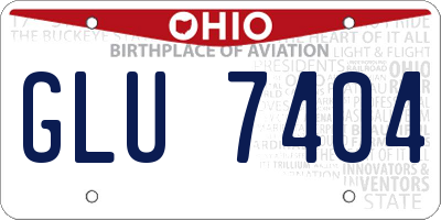OH license plate GLU7404