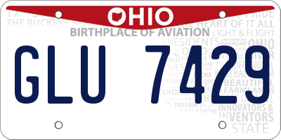 OH license plate GLU7429
