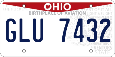 OH license plate GLU7432