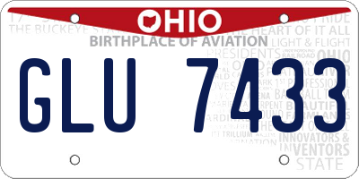 OH license plate GLU7433