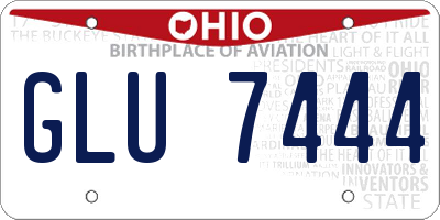 OH license plate GLU7444