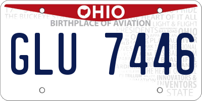 OH license plate GLU7446