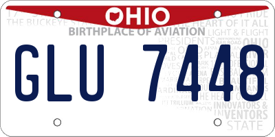 OH license plate GLU7448