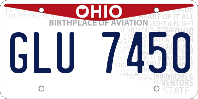 OH license plate GLU7450