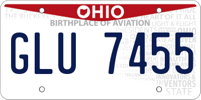 OH license plate GLU7455