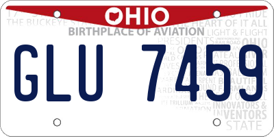 OH license plate GLU7459