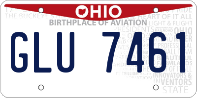 OH license plate GLU7461