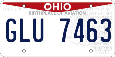 OH license plate GLU7463