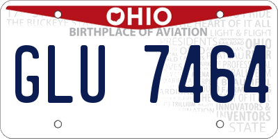OH license plate GLU7464