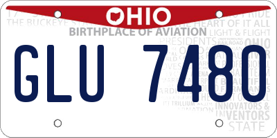OH license plate GLU7480