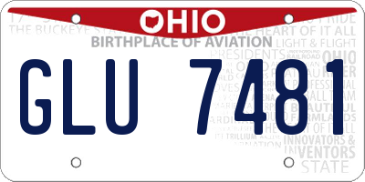 OH license plate GLU7481