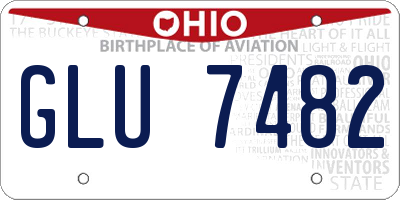 OH license plate GLU7482