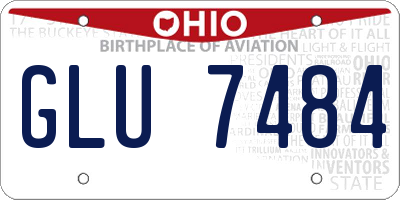OH license plate GLU7484