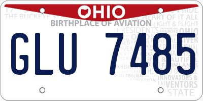 OH license plate GLU7485