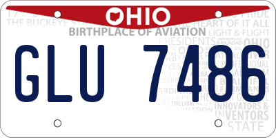 OH license plate GLU7486