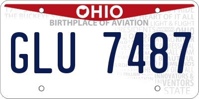 OH license plate GLU7487