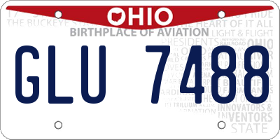 OH license plate GLU7488