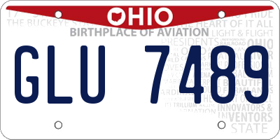 OH license plate GLU7489