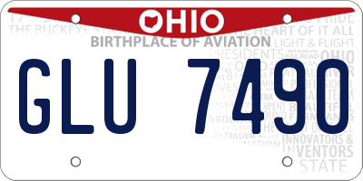 OH license plate GLU7490