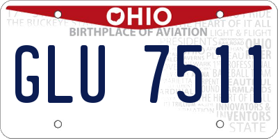 OH license plate GLU7511