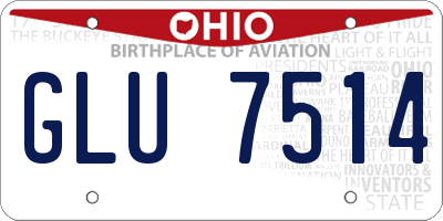 OH license plate GLU7514