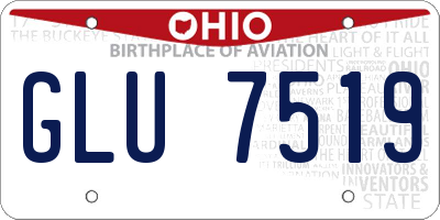 OH license plate GLU7519