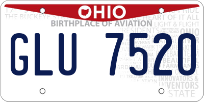 OH license plate GLU7520