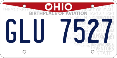 OH license plate GLU7527