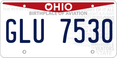 OH license plate GLU7530