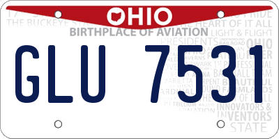 OH license plate GLU7531