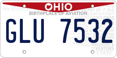 OH license plate GLU7532