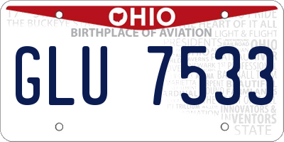 OH license plate GLU7533