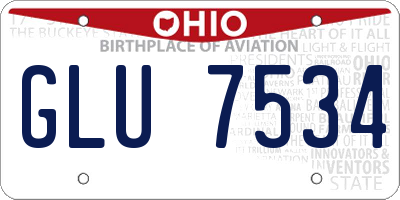 OH license plate GLU7534