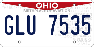 OH license plate GLU7535