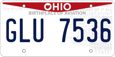 OH license plate GLU7536