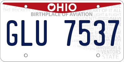 OH license plate GLU7537