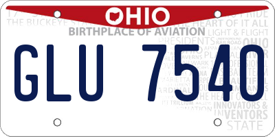 OH license plate GLU7540